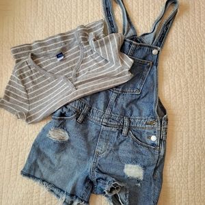 GIRLS 🌟 Old Navy Denim Overalls (with Top)